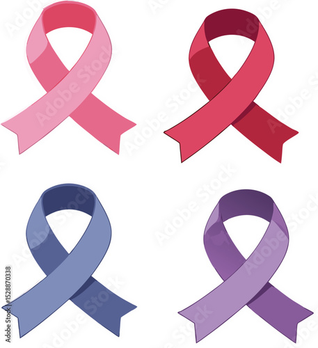 Awareness Ribbon Icon Support and Health Campaign Symbol
