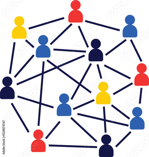 social network concept, social network connection.