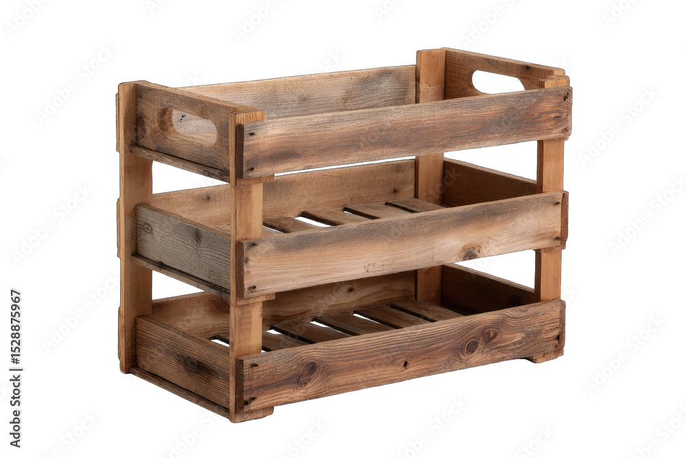 Rustic wooden crate with two tiers (1) Rustic wooden crate with two tiers (1)