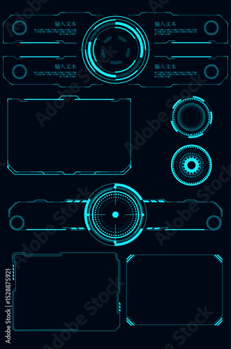 A collection of vector illustrations featuring technological elements, technological ICONS, stereoscopic isometric ICONS, and visual data ICONS