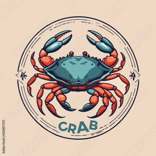 crab logo design template
