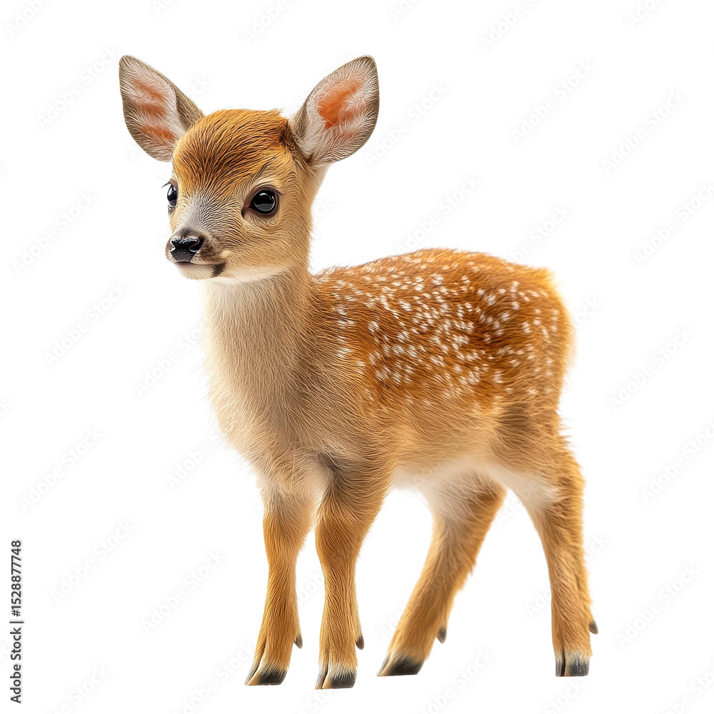 Obraz premium Chinese water deer isolated on transparent background.