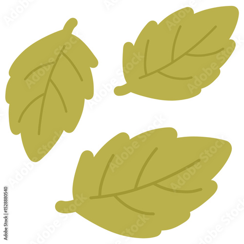 Soft Green Leaves Vector Illustration