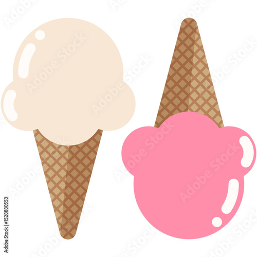 ice cream cone illustration isolated