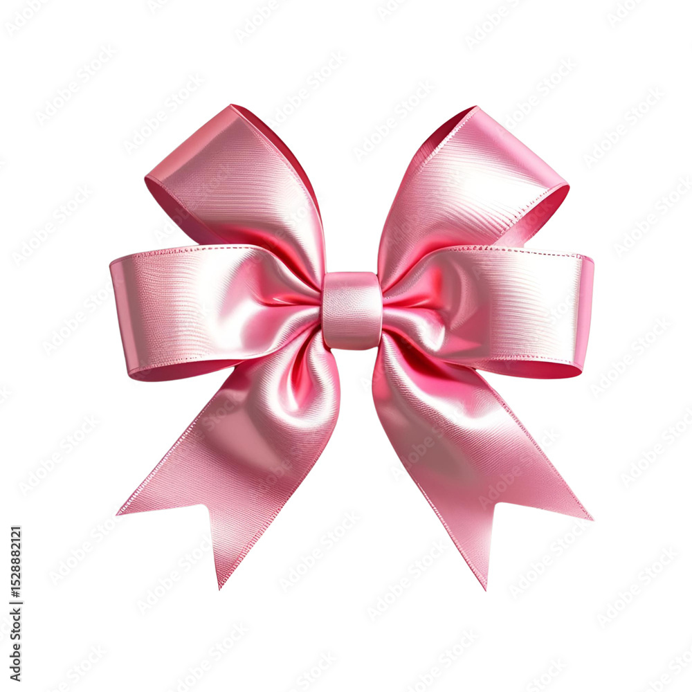 Fototapeta premium pink bow isolated on white