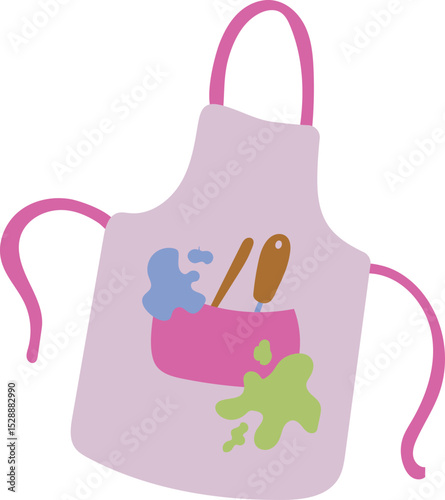 Drawing apron illustration