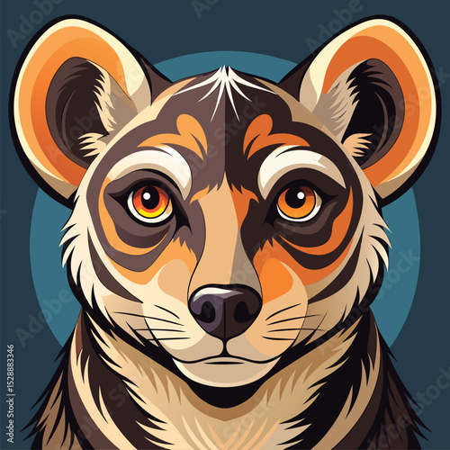 Vector illustration of a Intriguing Wildlife Portrait.
