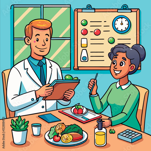 Doctor discusses healthy eating plan.