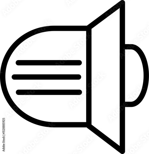 Car horn icon. Vector graphics and not Artificial Intelligence. Symbol, logo illustration. Replaceable vector design.	
