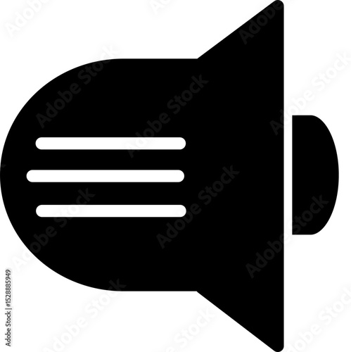 Car horn icon. Vector graphics and not Artificial Intelligence. Symbol, logo illustration. Replaceable vector design.	