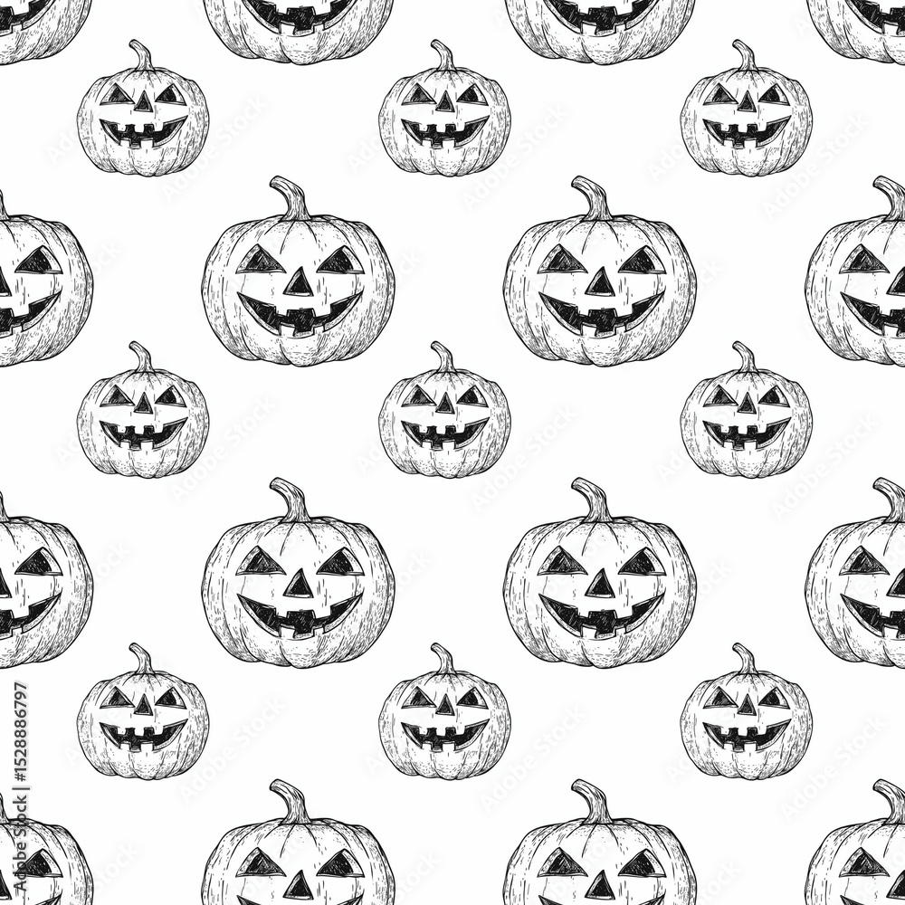 Obraz premium Halloween pumpkin pattern design