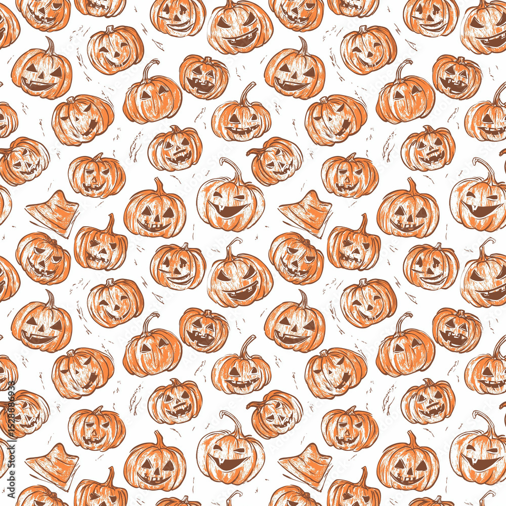 Halloween pumpkins seamless pattern Halloween pumpkins seamless pattern