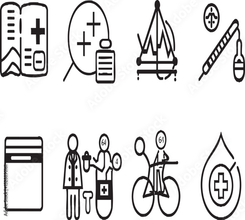 "Medical and Health Benefits Icons".