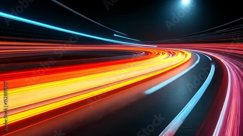 Abstract Light Trails: Speed, Technology, and Dynamic Energy