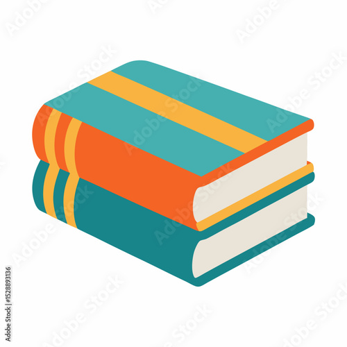 stack of colorful books