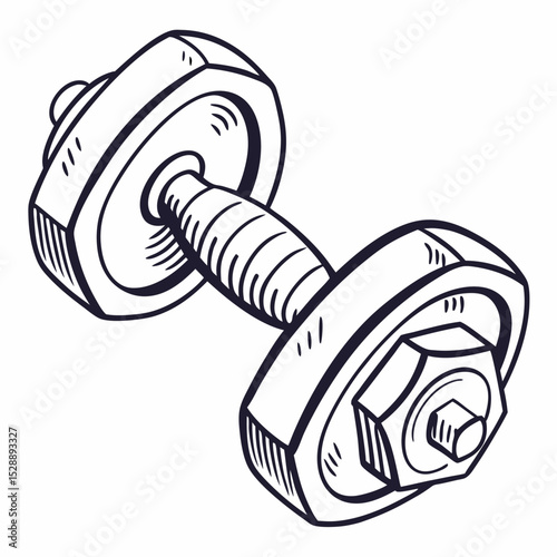 dumbbell isolated on white background