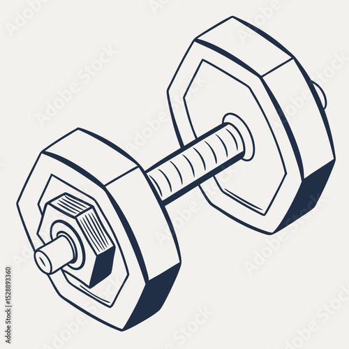 dumbbell isolated on white