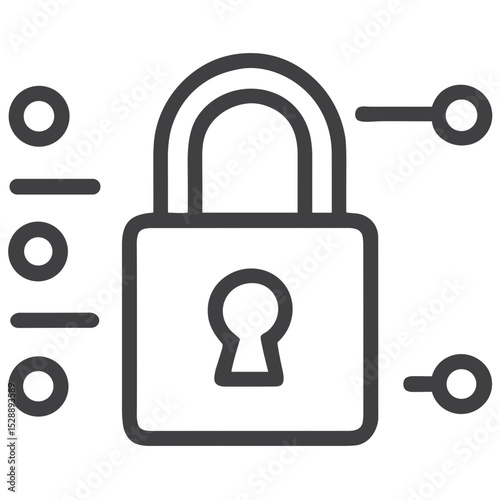 Cybersecurity Lock Icon for Digital Protection Services, Security Websites, Technology Education, IT Consulting Materials, Data Safety Resources, and Business Security Planning