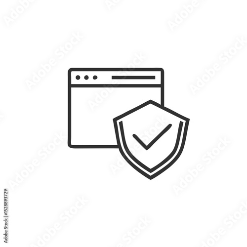 Safe Internet Browsing Icon for Cybersecurity Education, Web Safety Materials, Parental Control Applications and Digital Literacy Resources for Online Protection