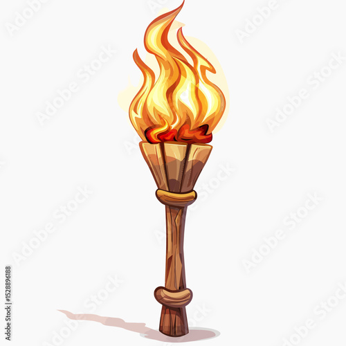 vector illustration of a burning torch