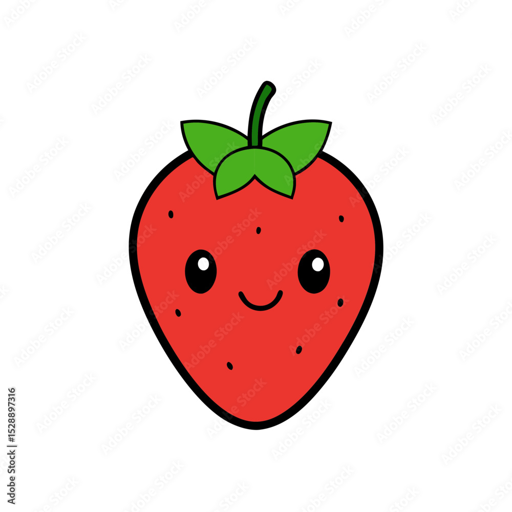 Obraz premium Playful Kawaii Fruit Characters – Bright Vector Set