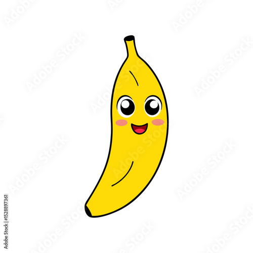 Expressive Cartoon Fruit Set – Kawaii Style Vector