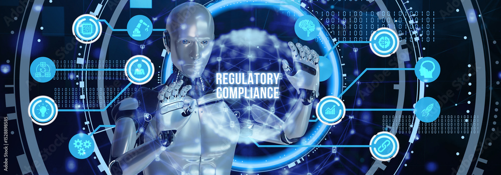 Fototapeta premium Compliance rules regulation policy law. Business, Technology, Internet and network concept. 3d illustration