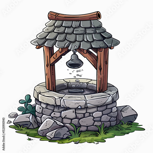 Old well vector 