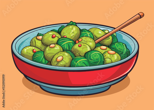 Deliciously seasoned brussels sprouts in a bowl.