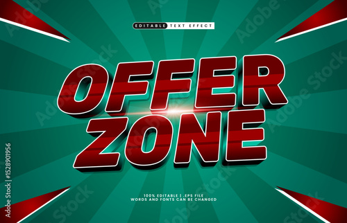 offer zone editable text effect with a discount and sale text effect