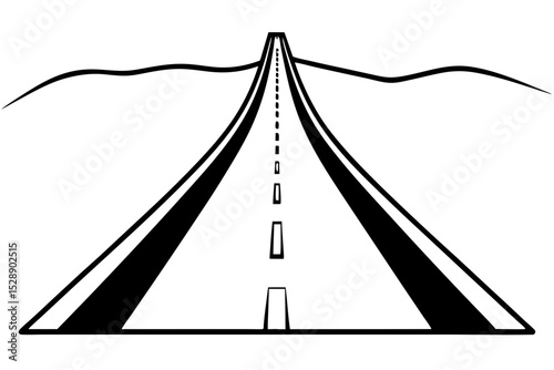 Highway Stretching Into Distance