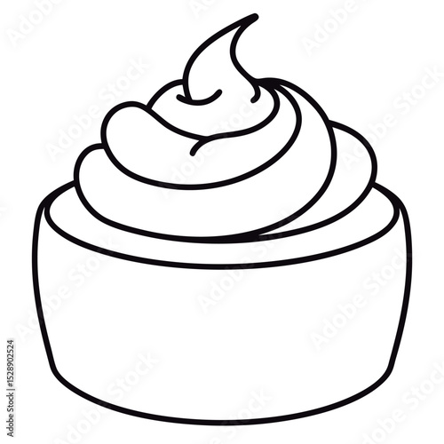 Delicious whipped topping in a bowl.