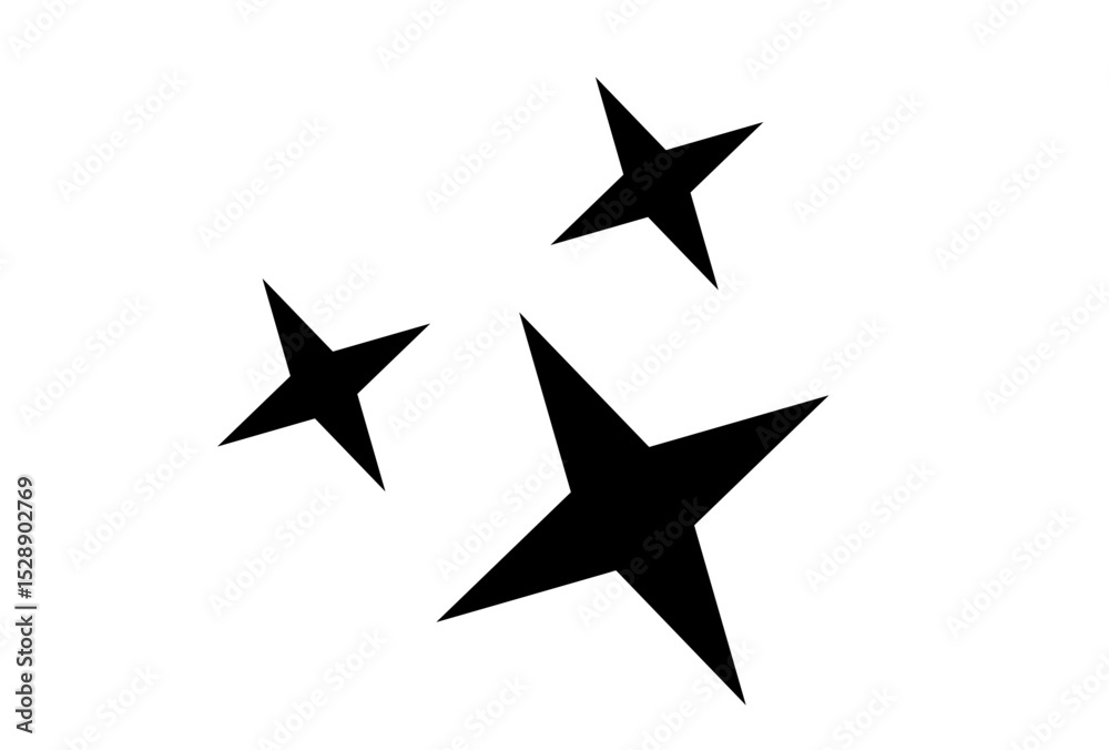 Fototapeta premium Glitter, stars, icon, vector 