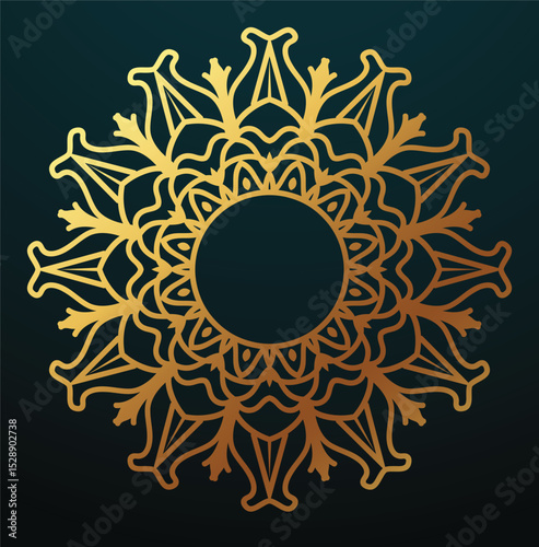 Luxury Golden Ornamental Mandala Vector Design