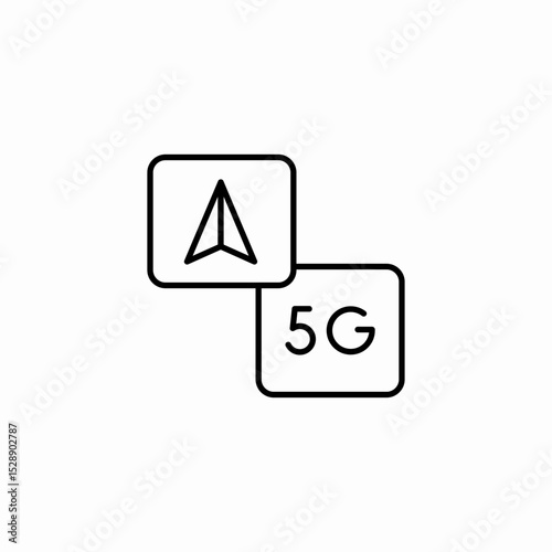 5g location icon sign vector