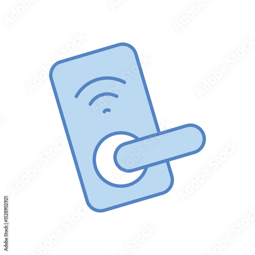 Smart Door Lock Icon vector stock illustration