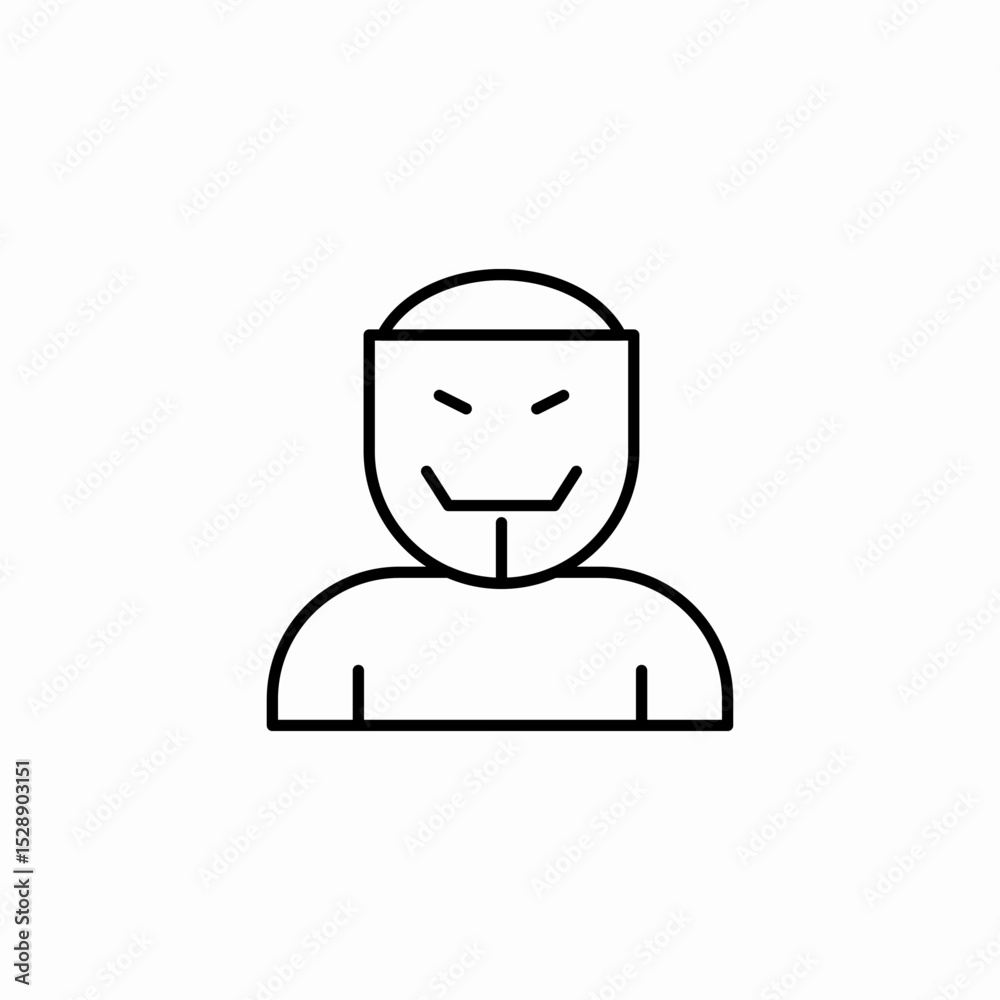anonymous hacker icon sign vector