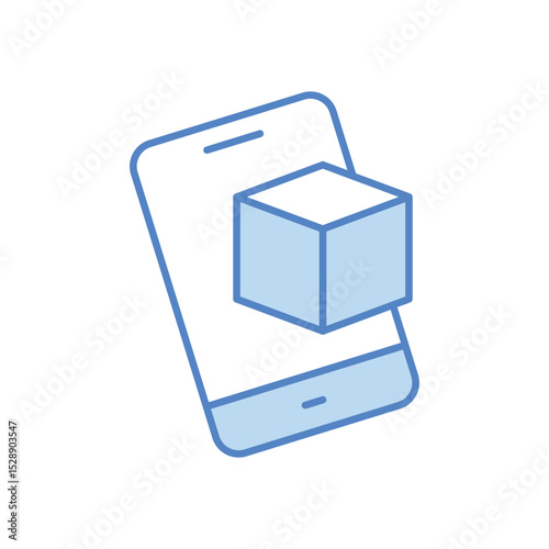 3d View Icon vector stock illustration