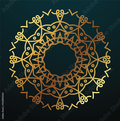 Luxury Golden Ornamental Mandala Vector Design