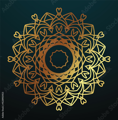 Luxury Golden Ornamental Mandala Vector Design