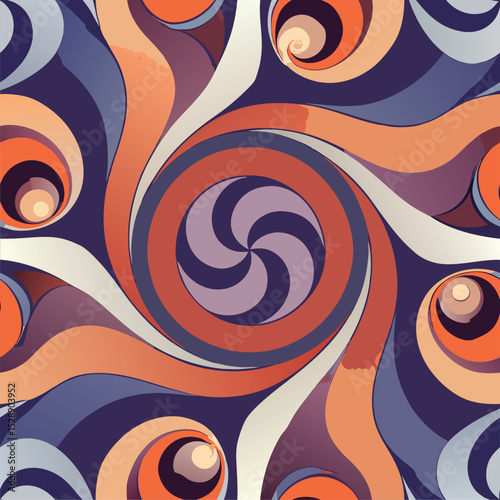 Colorful swirl design with vibrant colors.