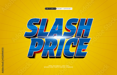 slash price editable text effect with a discount and sale text effect