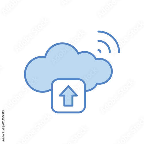 Cloud Upload Icon vector stock illustration