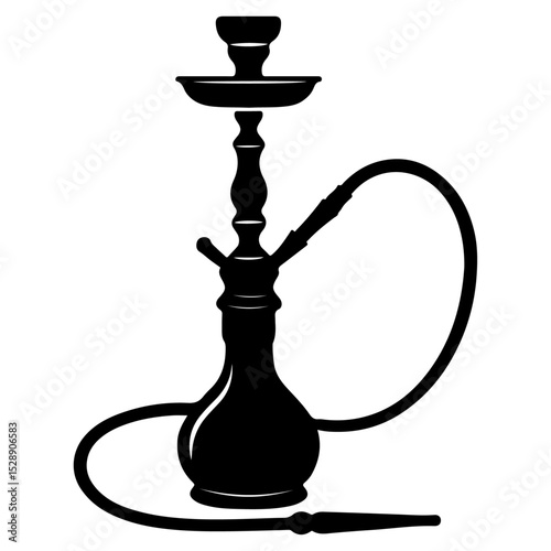 hookah isolated on black background