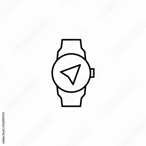 smartwatch navigation icon sign vector