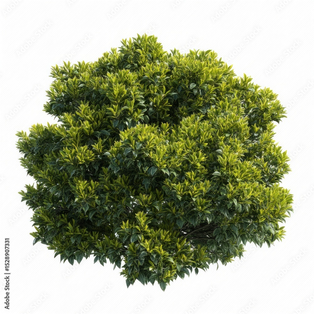 Fototapeta premium Lush Green Tree Top View Isolated Garden Plant for Landscape Design