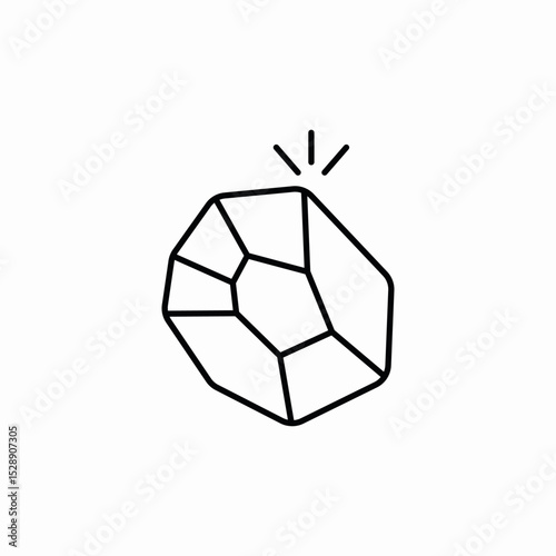 stone gem icon sign vector