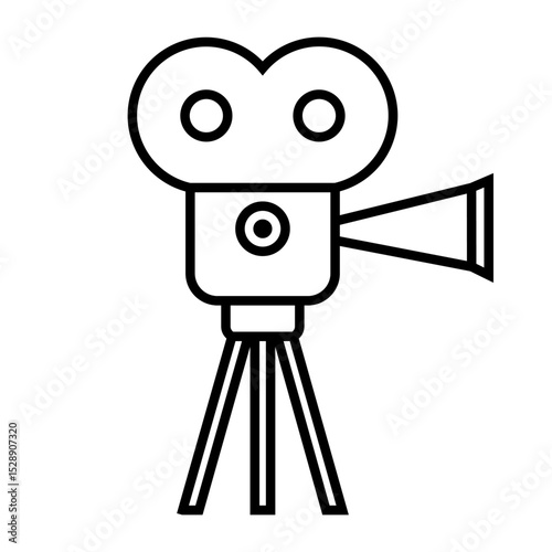 Video camera icon vector. Filming illustration sign. Cinema online symbol. Movies web icons. Video camera symbols for web and mobile app.