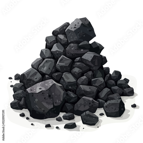 Charcoal isolated 
