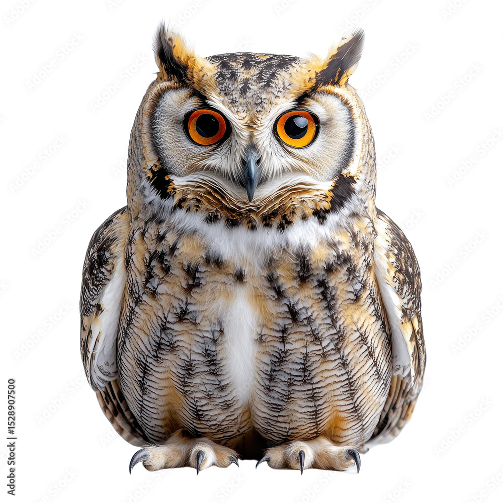 Fototapeta premium Owl isolated on transparent background.